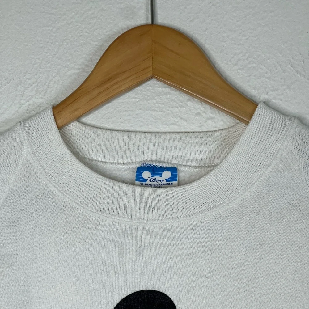 Vintage Disney Mickey Mouse Sweatshirt White Graphic Pullover Fleece